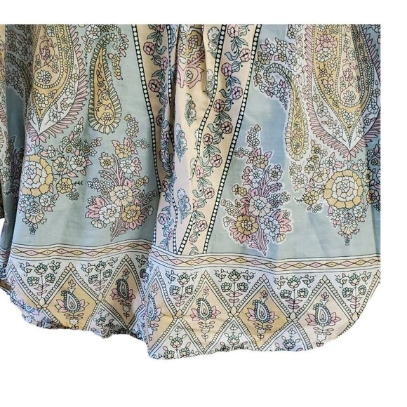 Soft Surroundings Blouse Petite Medium Long Sleeve Floral Paisley Tabitha Tunic - Picture 3 of 10